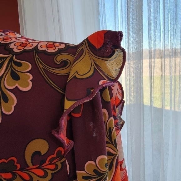 Euc LOFT Floral Sheer Blouse Size Small - Picture 4 of 11